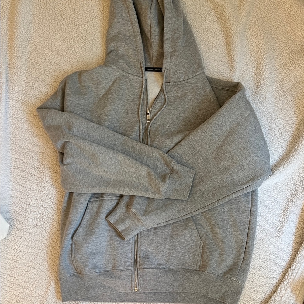 Men's Gray Zip-Up Hoodie